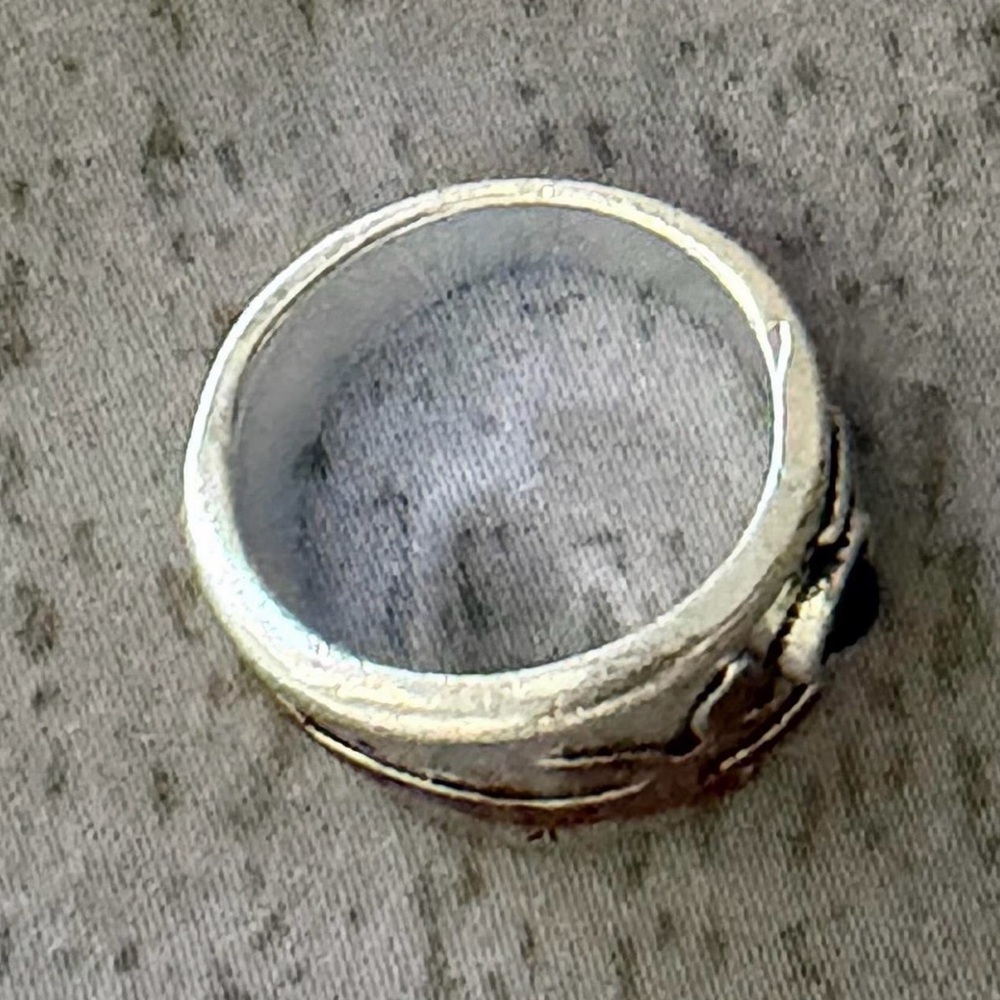 Whimsical Silver Moon & Copper Hare Ring 🌙🐇 Very popular bunny rabbit ring - Picture 4 of 9